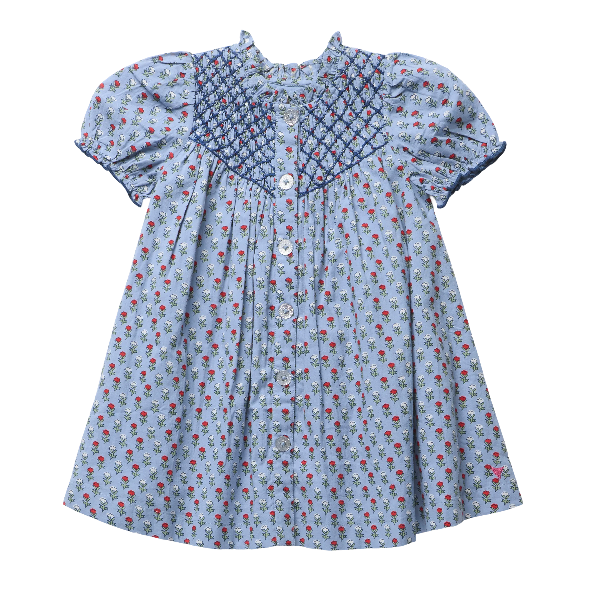 Pink Chicken Girls Lucia Dress || Light Blue Carnation