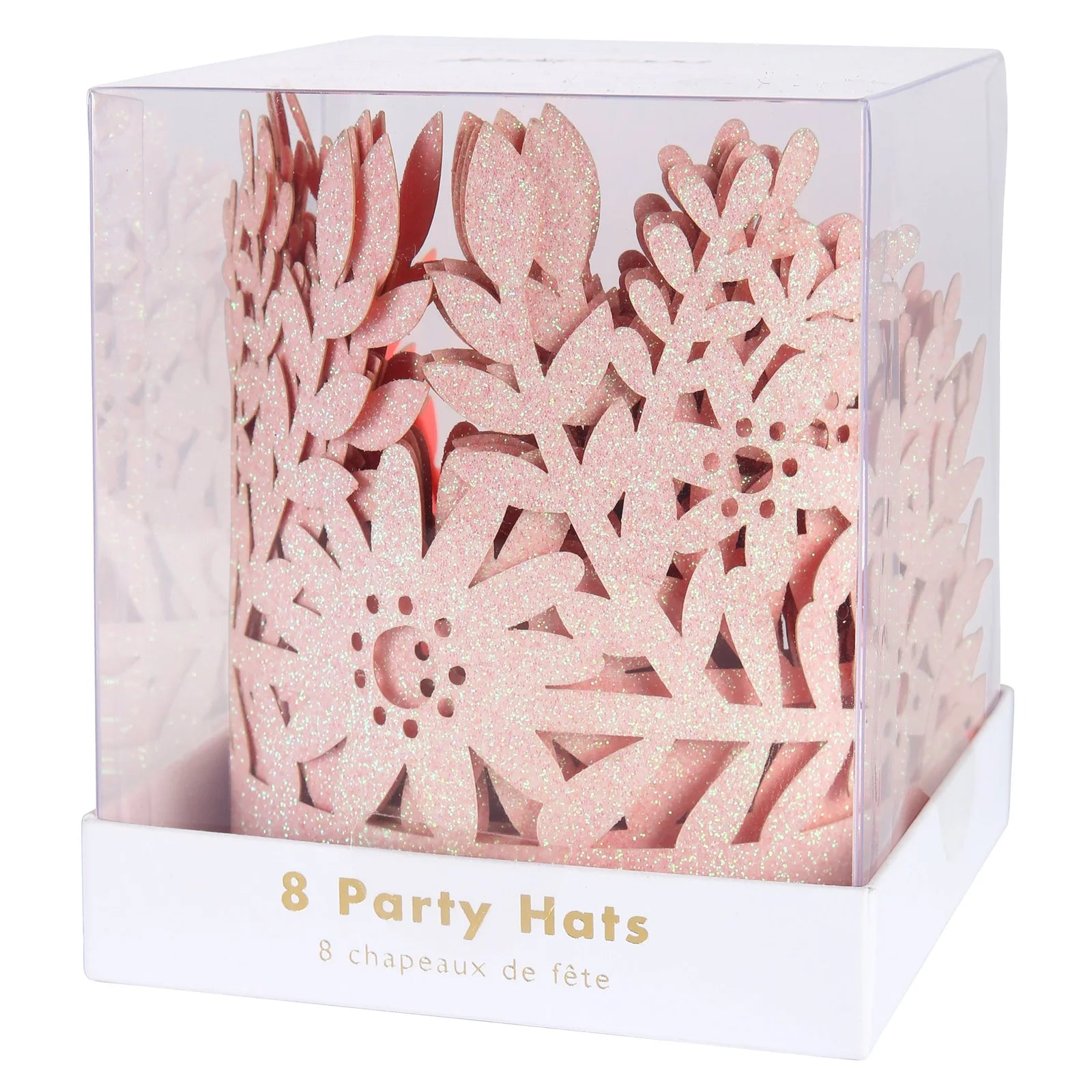 Pink  Glitter Party Hats