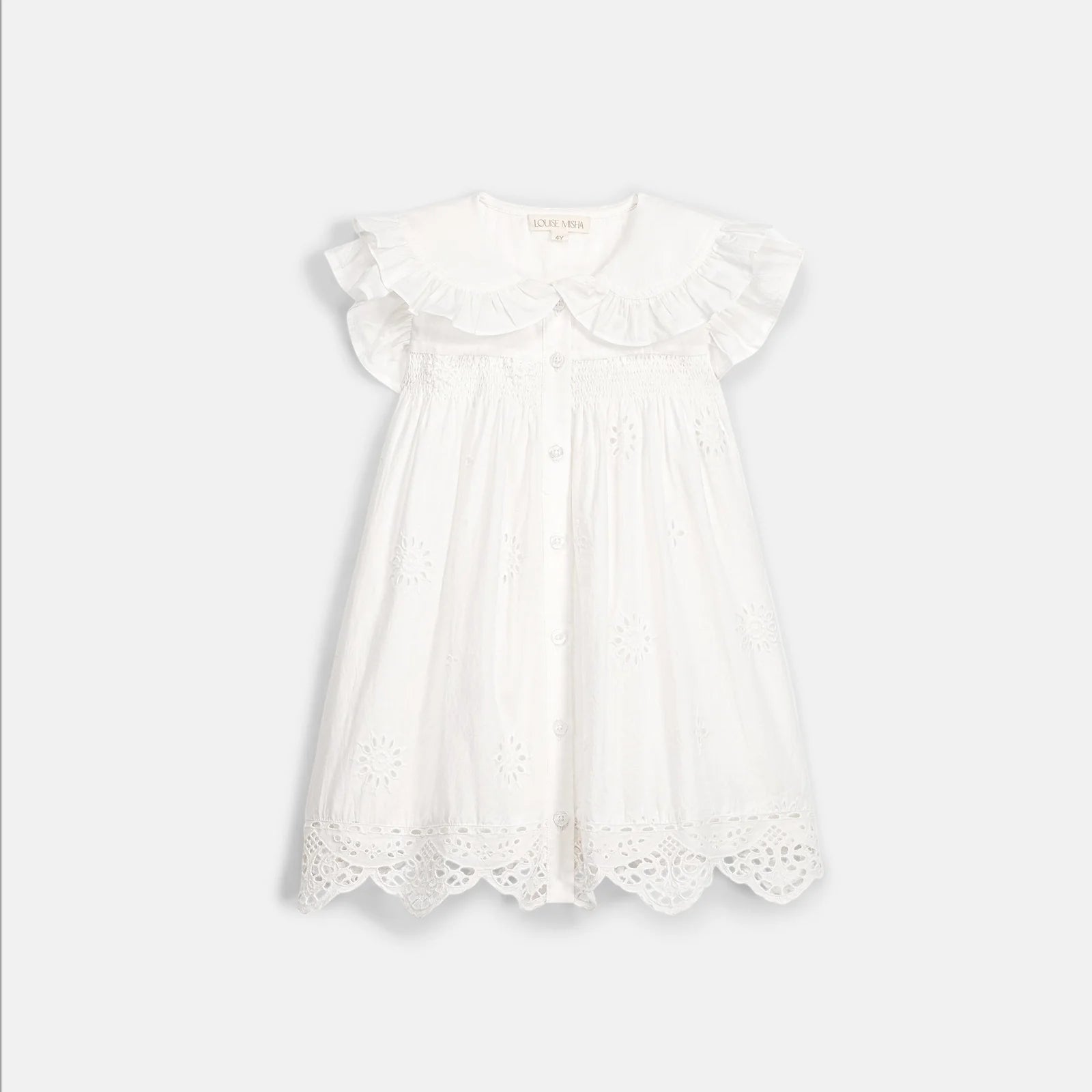 Louise Misah Mia Dress || Off White Schiffli