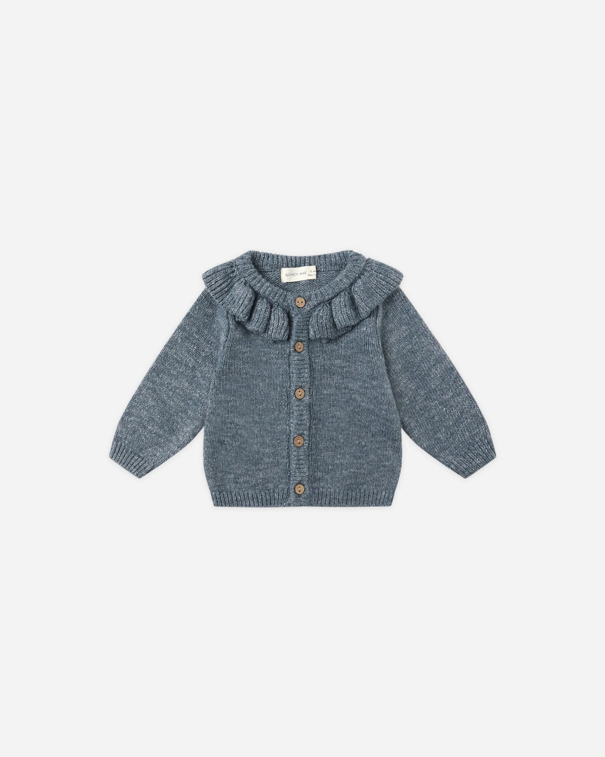 Quincy Mae Ruffle Collar Cardigan || Ocean
