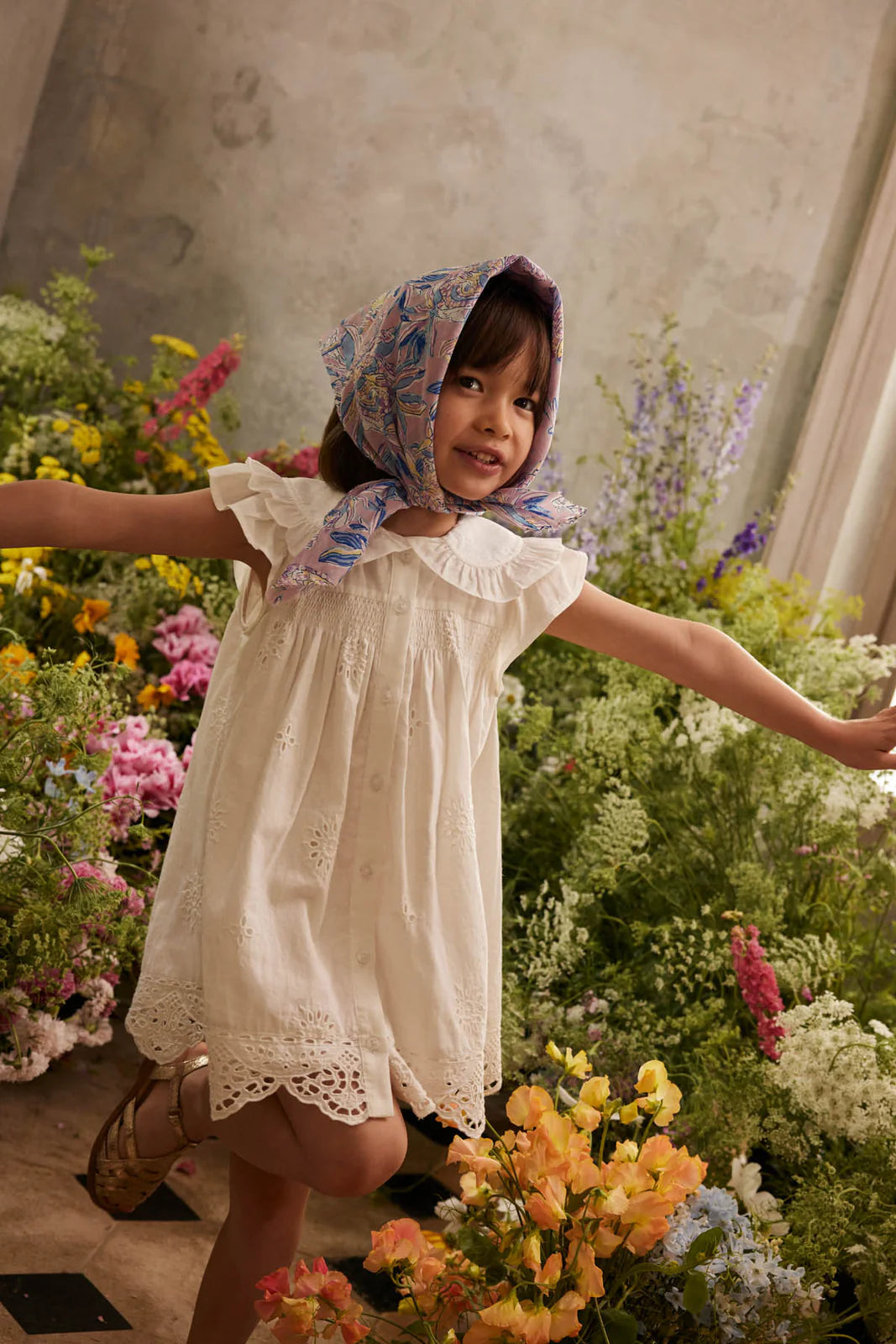 Louise Misha Mia Dress || Off White Schiffli