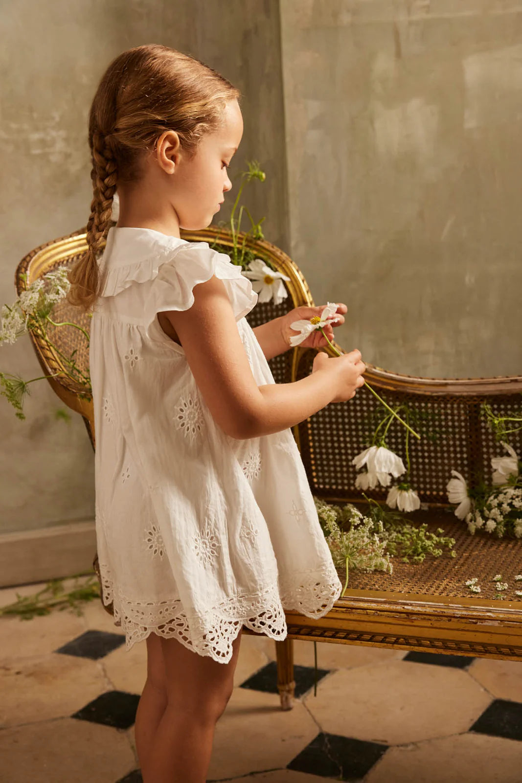 Louise Misha Mia Dress || Off White Schiffli