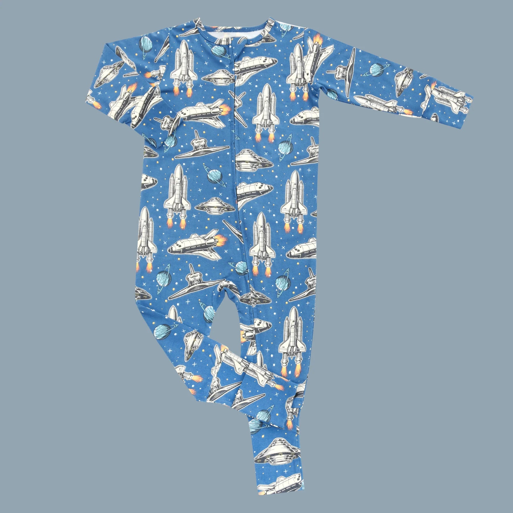 Bamboo Convertible Romper PJ's || Deep in Orbit