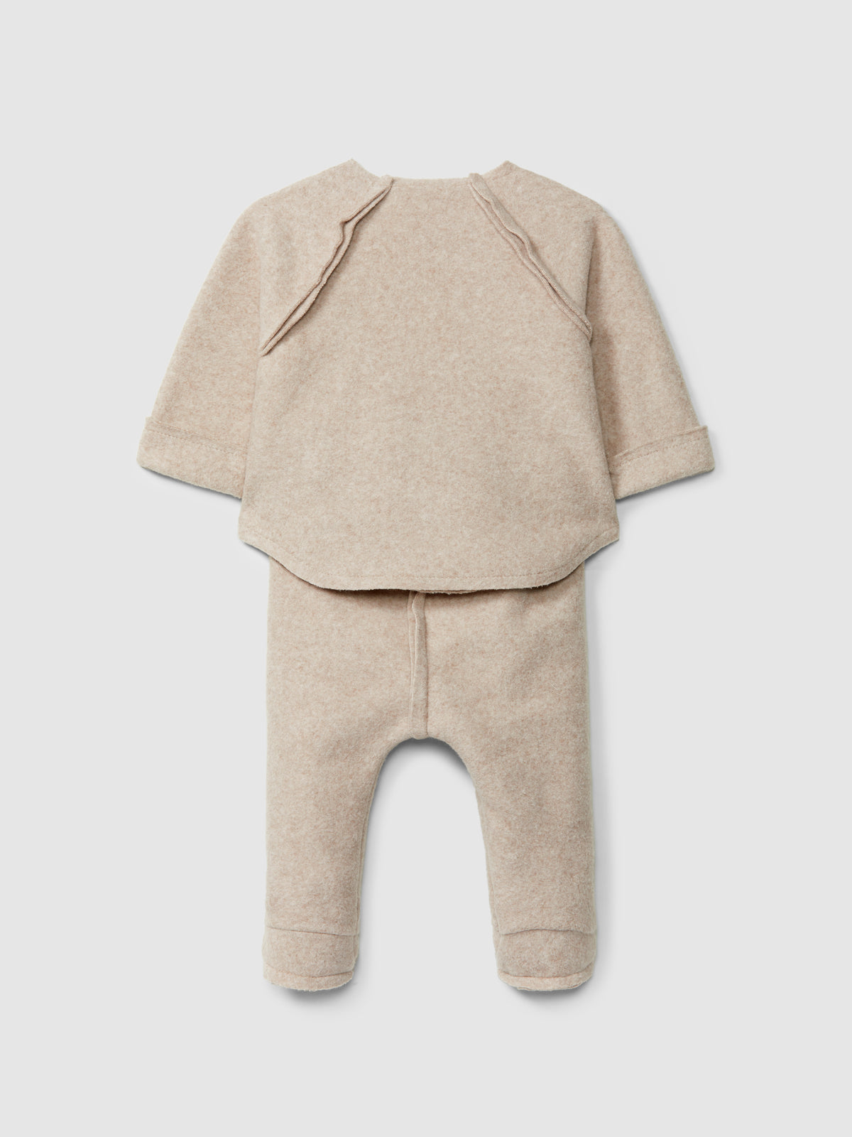 Snug Two-piece Set in Organic Cotton Fleece || Beige