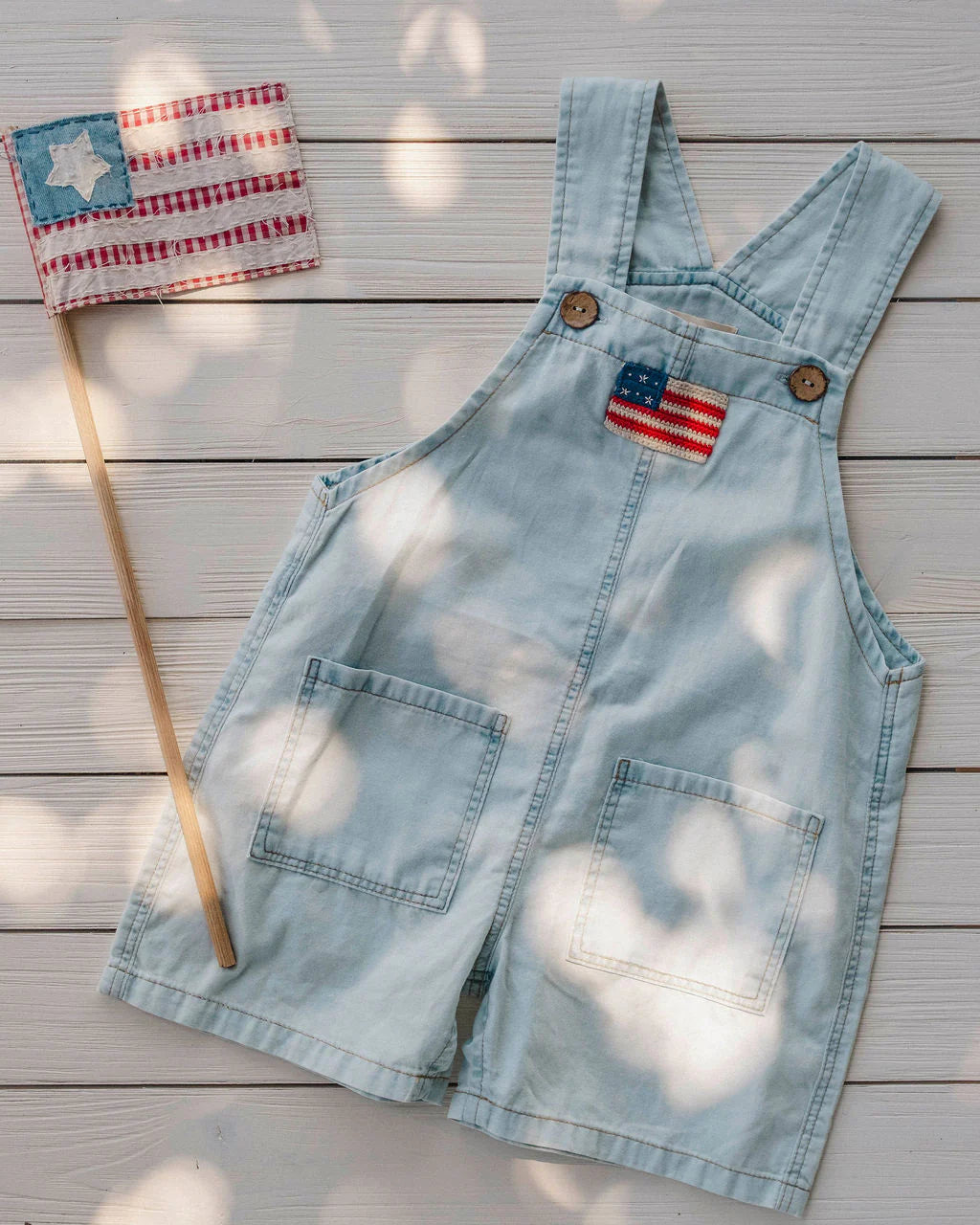 Wild Wawa Overalls || Denim American Flag