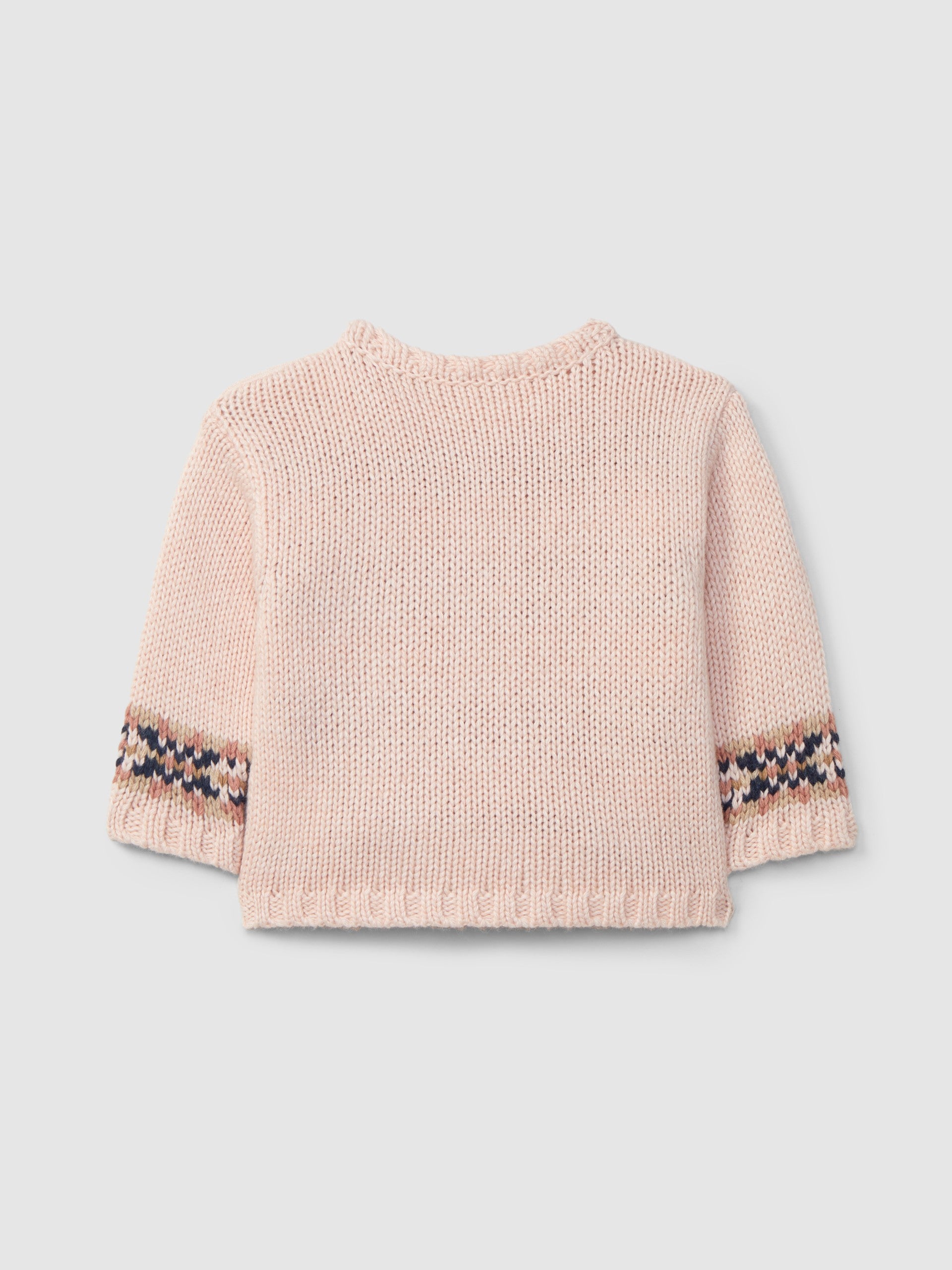 Snug Knitted Jumper with Jacquard || Pink