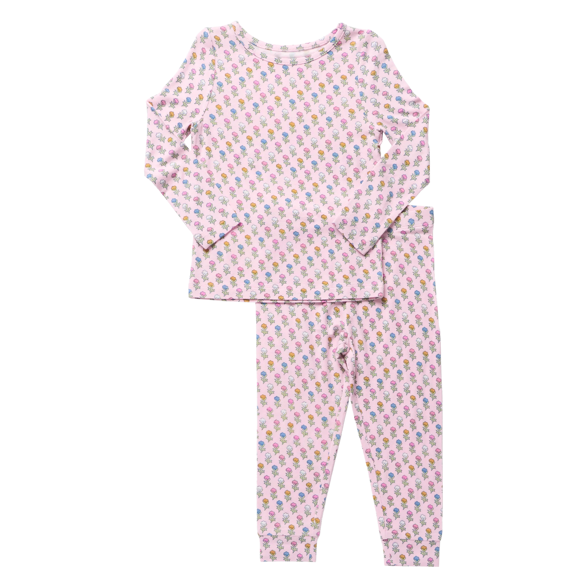 Pink Chicken Kids Bamboo PJ Set || Pink Carnations