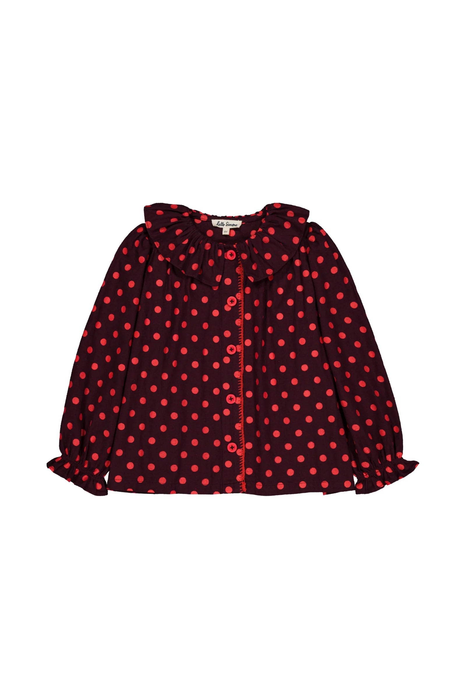 Hello Simone Myrtille Blouse || Plum Dots