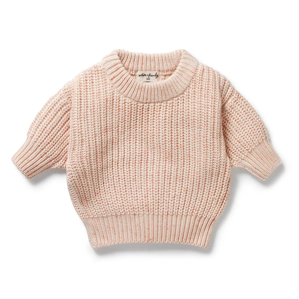 Fairy Floss Organic Knitted Sweater, Knit Leggings with Feet, & Bear Hat