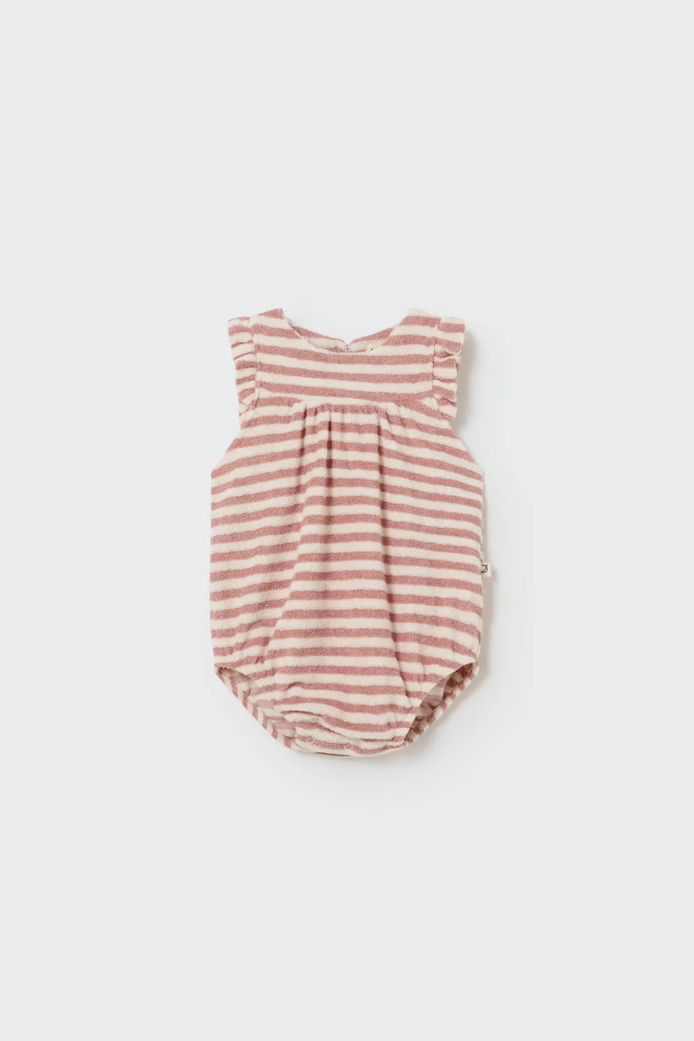 Organic Striped Toweling Baby Romper
