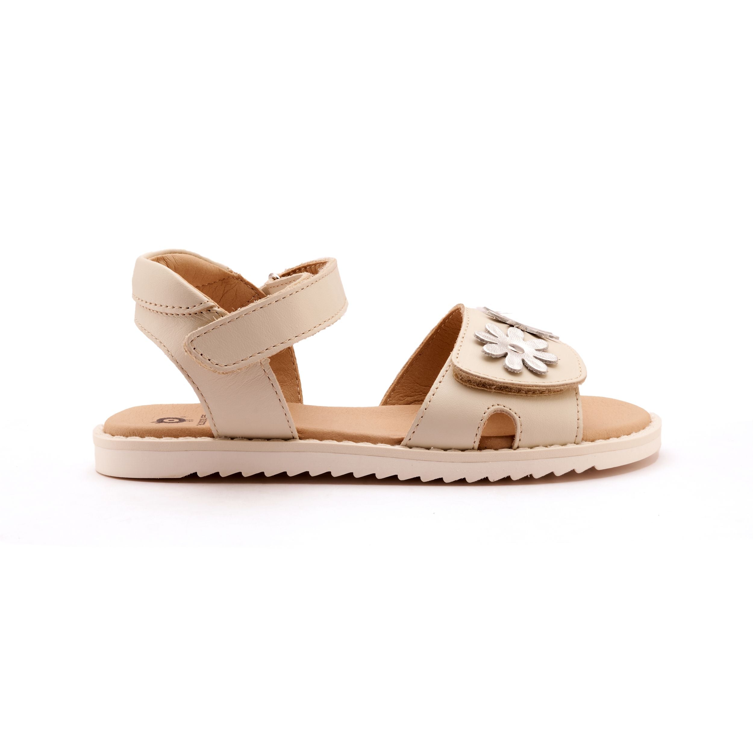 Flower Sandal || Vanilla/Silver