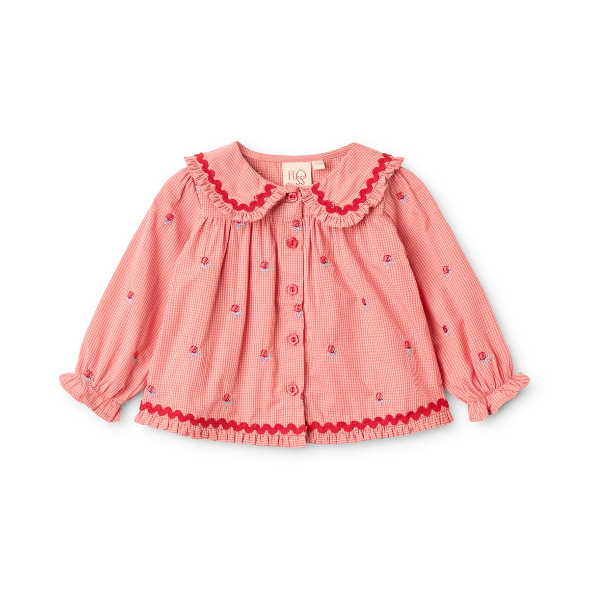 Floss Sonja Blouse || Pink Rose Gingham