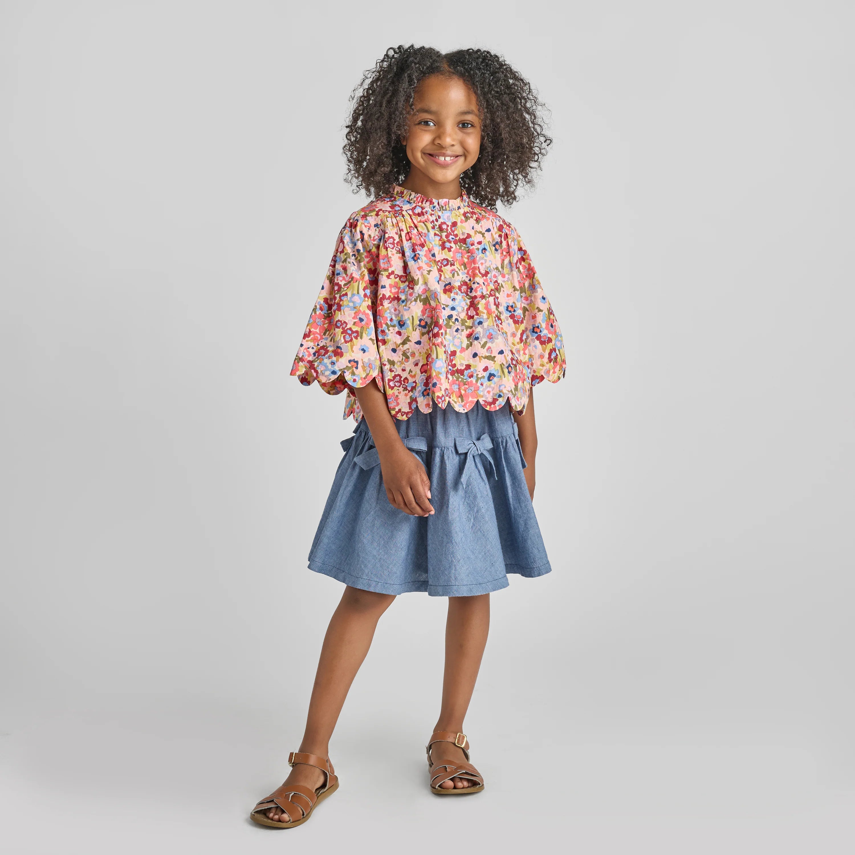 Pink Chicken Girls Scallop Misha Top & Scallop Short Set