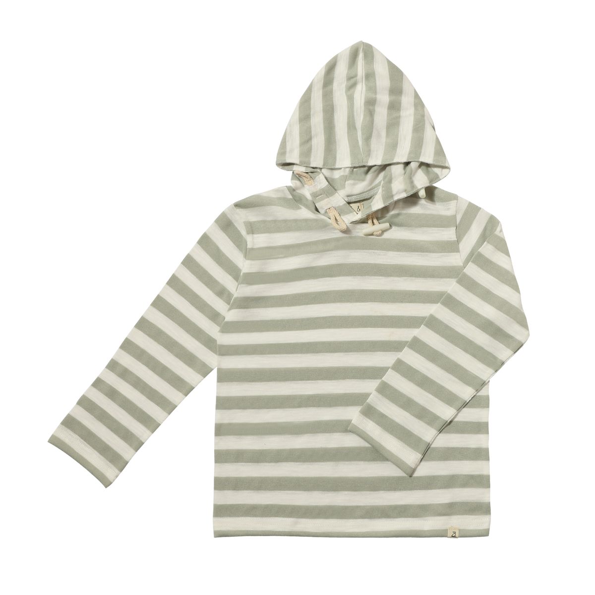Seaberry Hooded Top || Gray and White Stripe