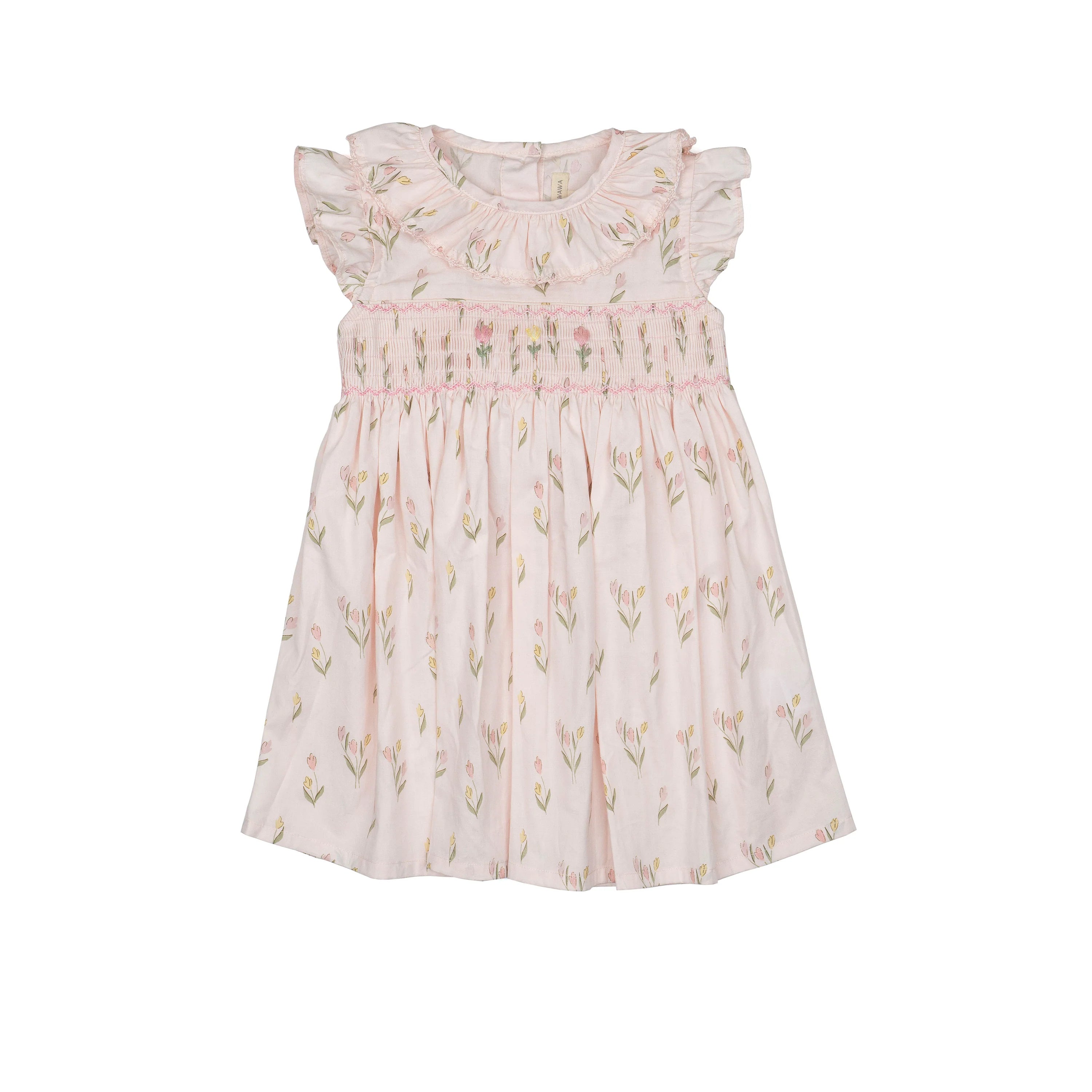 Wild Wawa Smock Flutter Dress || Dancing Tulips