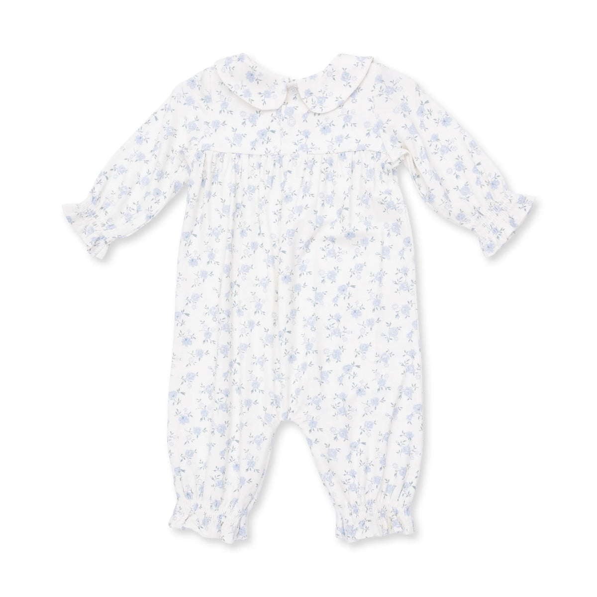 Angel Dear Rose Briar Smocked Long Sleeve Romper