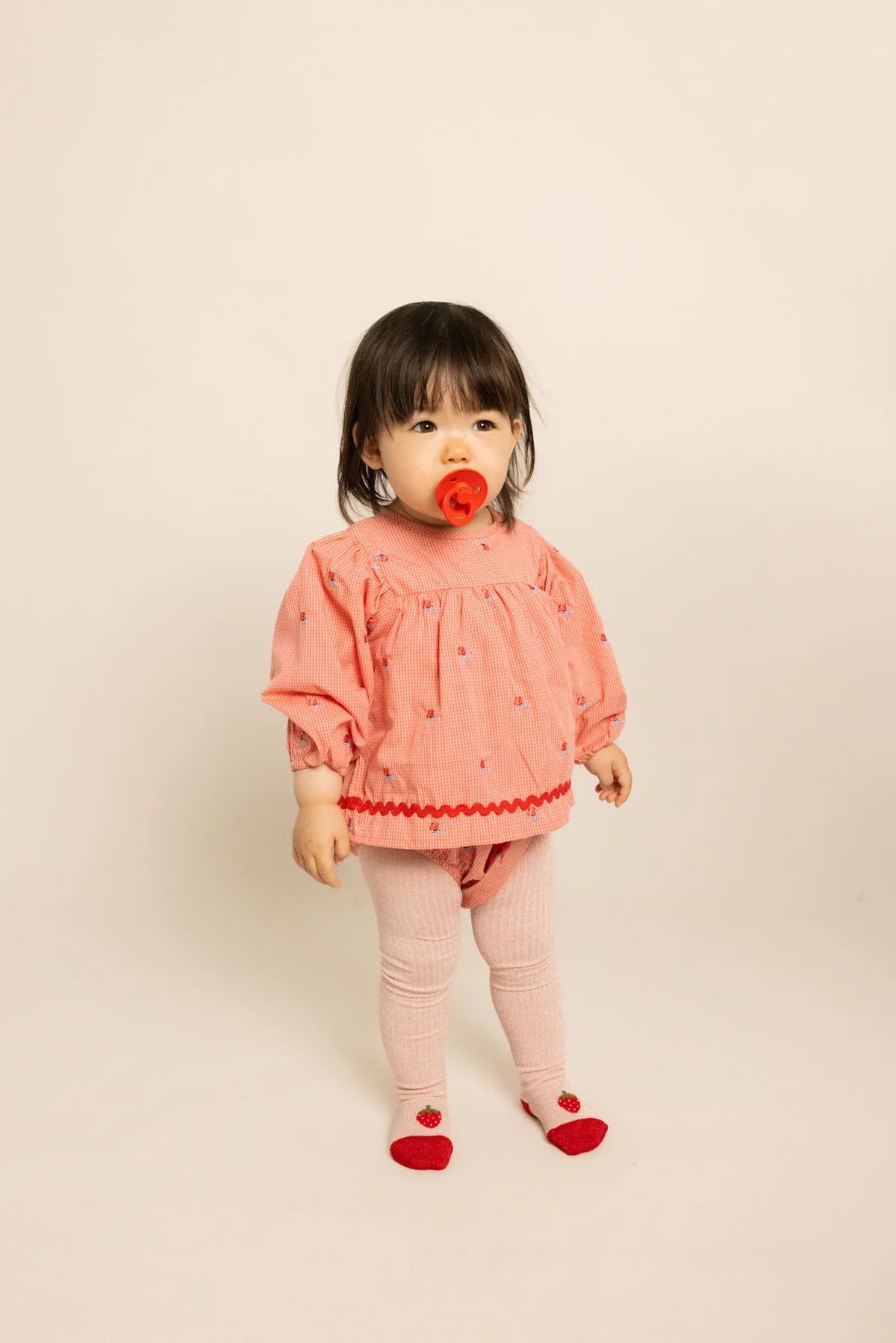 Floss Sonja Romper || Pink Rose Gingham