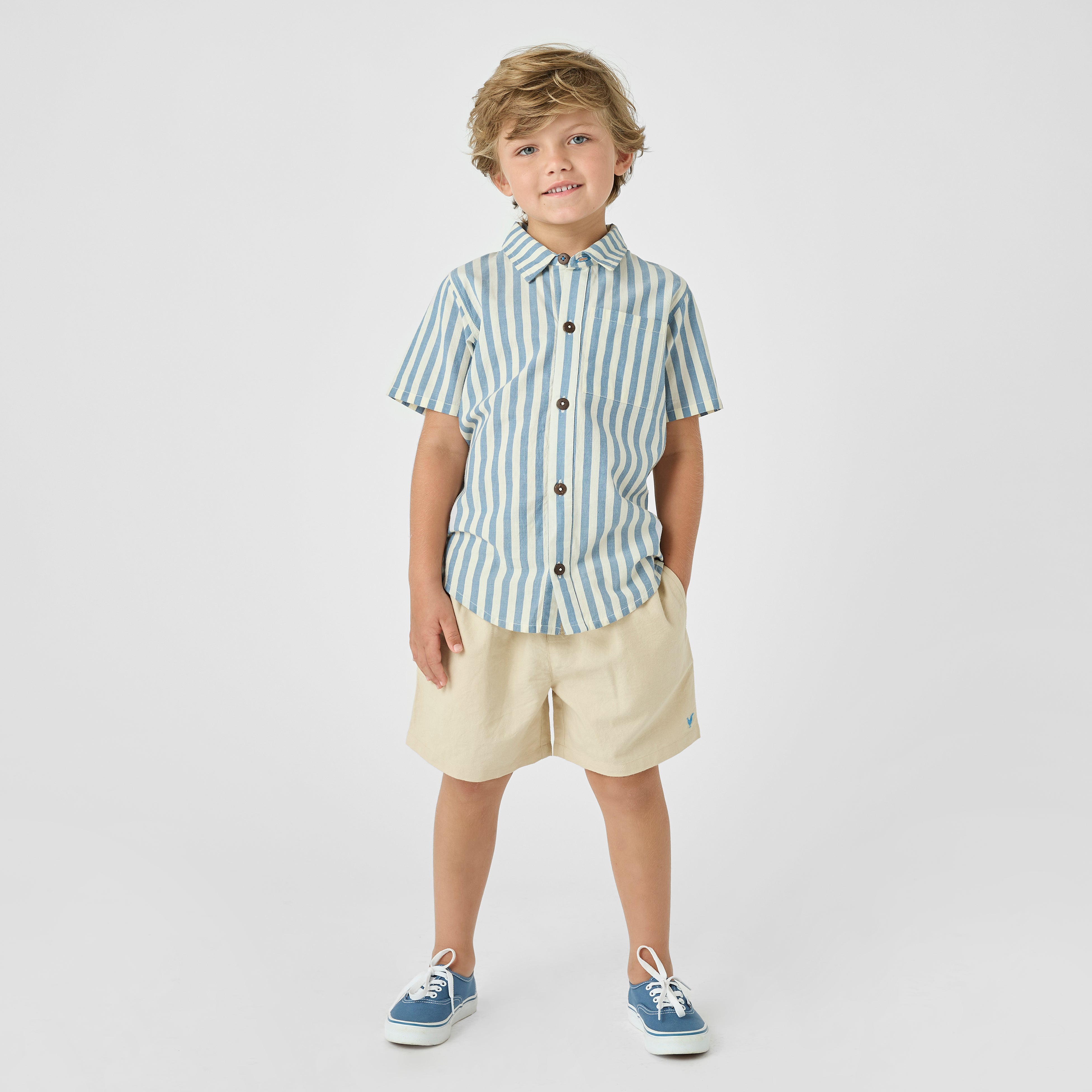 Boys Jack Shirt || Blue Stripe