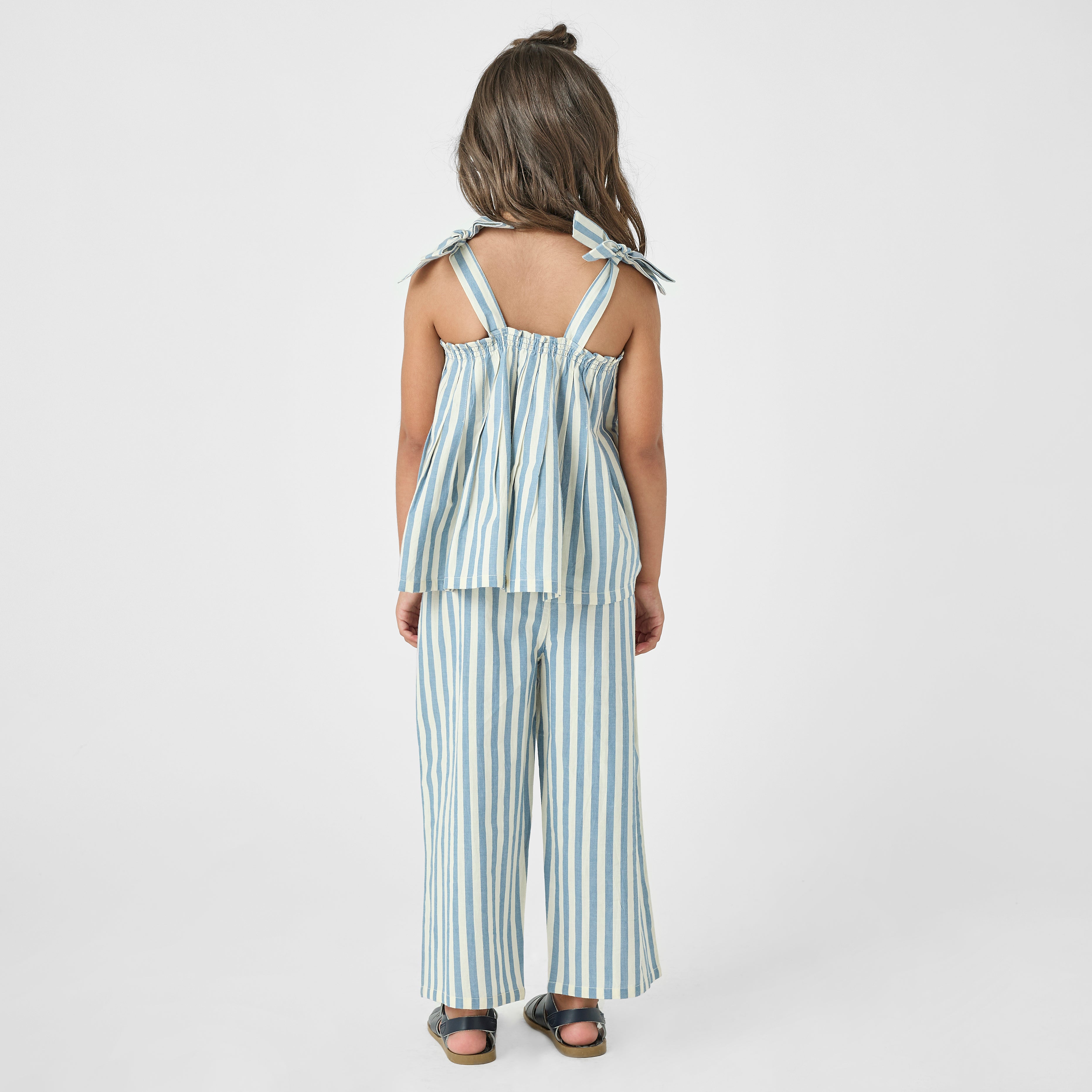 Girls Casey Top -|| Blue Stripe