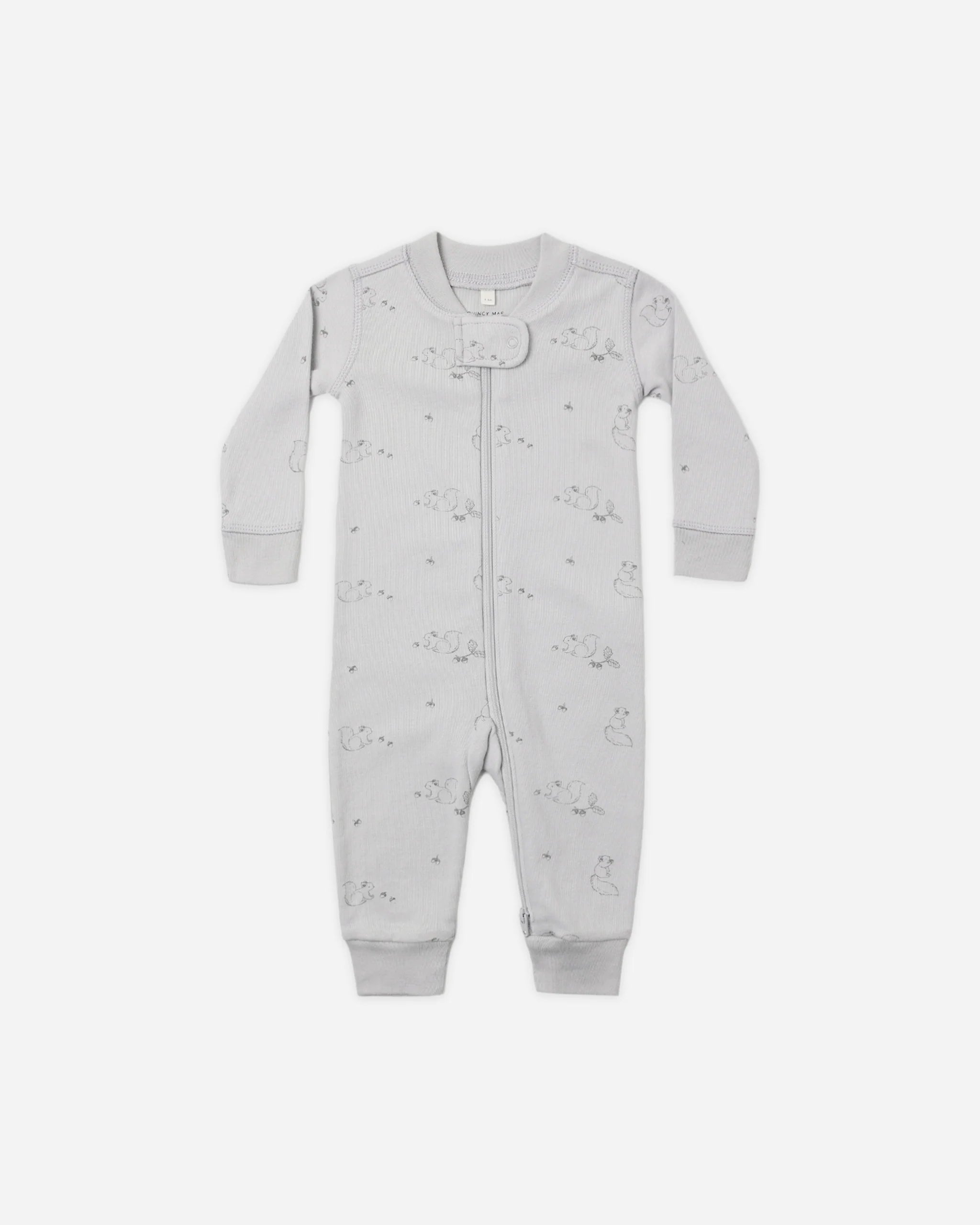 Quincy Mae Zip Long Sleeve Sleeper || Squirrel