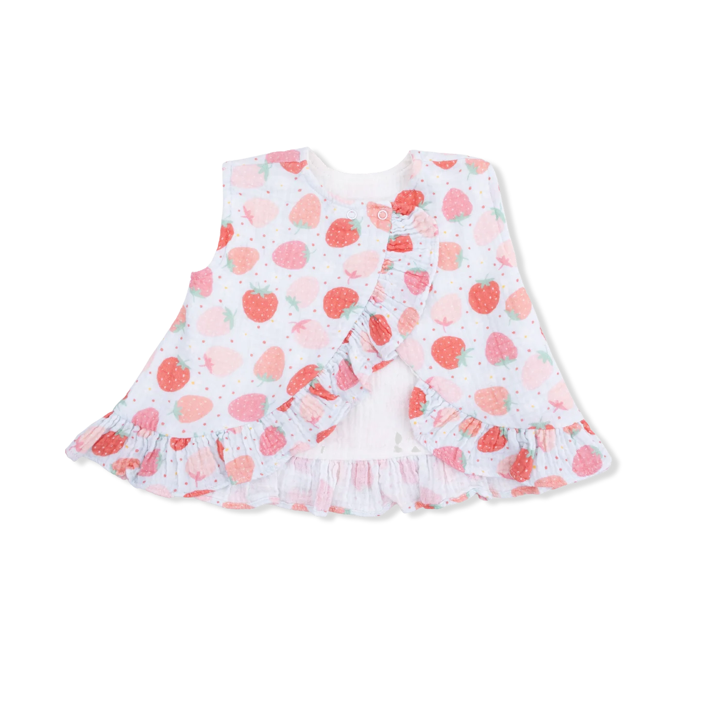 Ruffle Back Top & Bloomer || Strawberry Bliss
