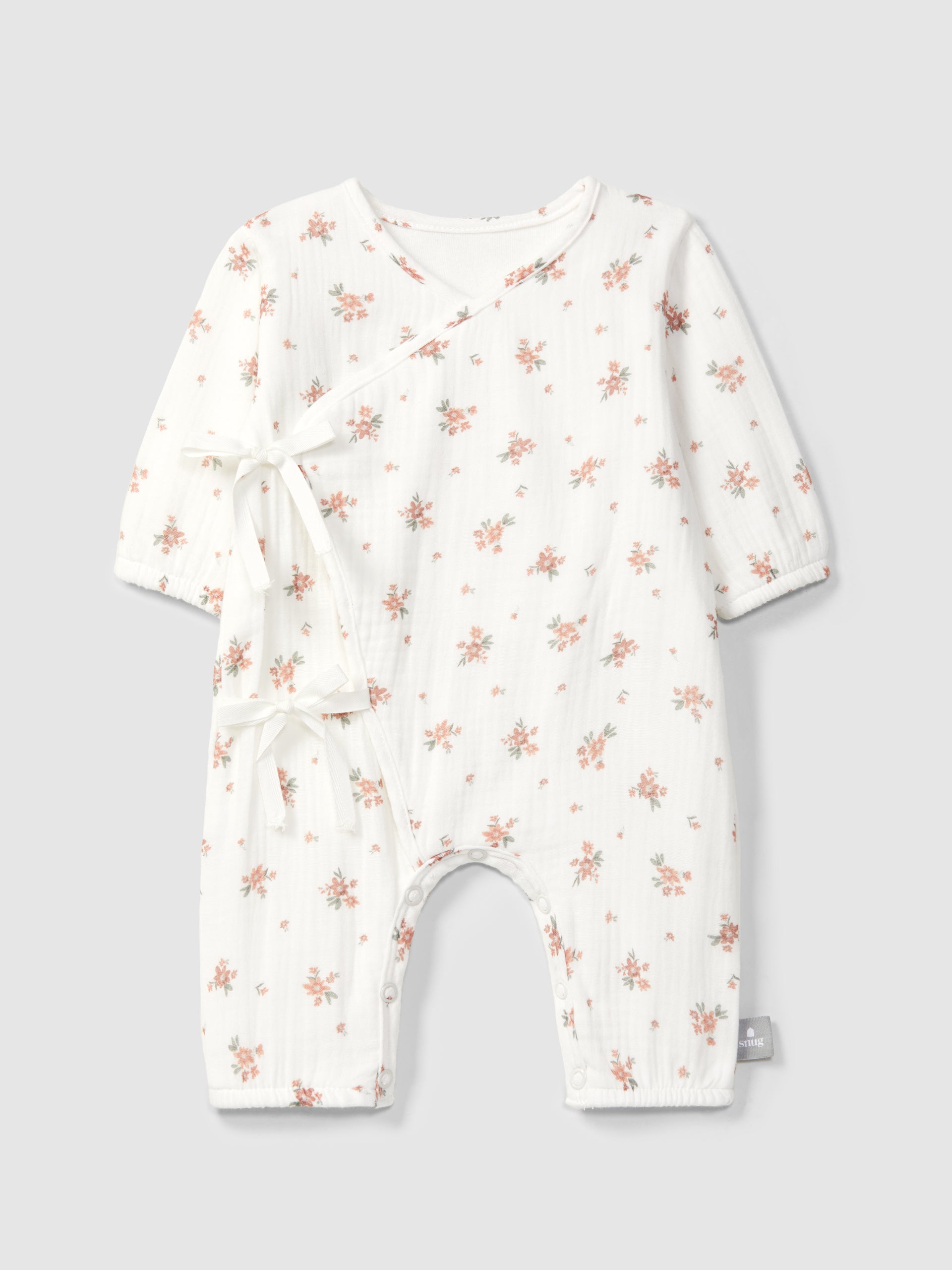 Snug Printed Gauze Romper || Rosa