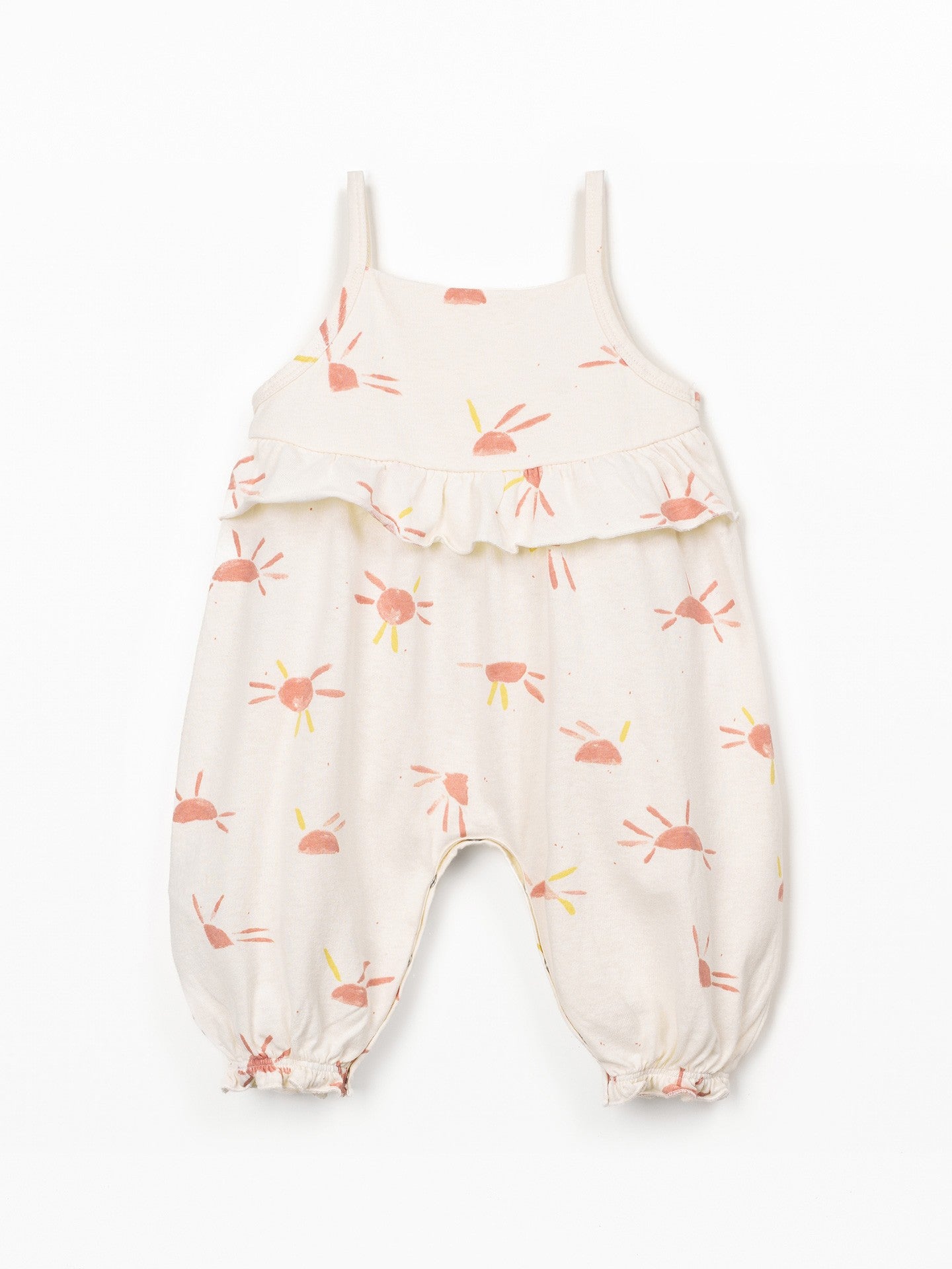 Play Up Jumpsuit With Ruffle On Chest || Cru