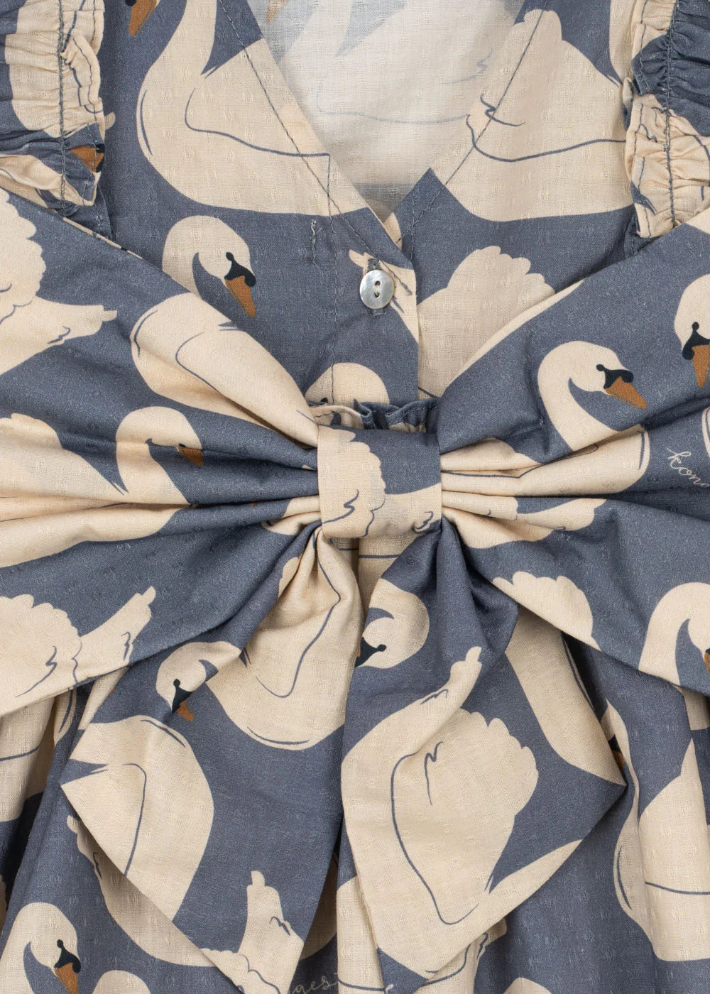 Konges Sløjd Evia Long Sleeve Bow Dress || Swan