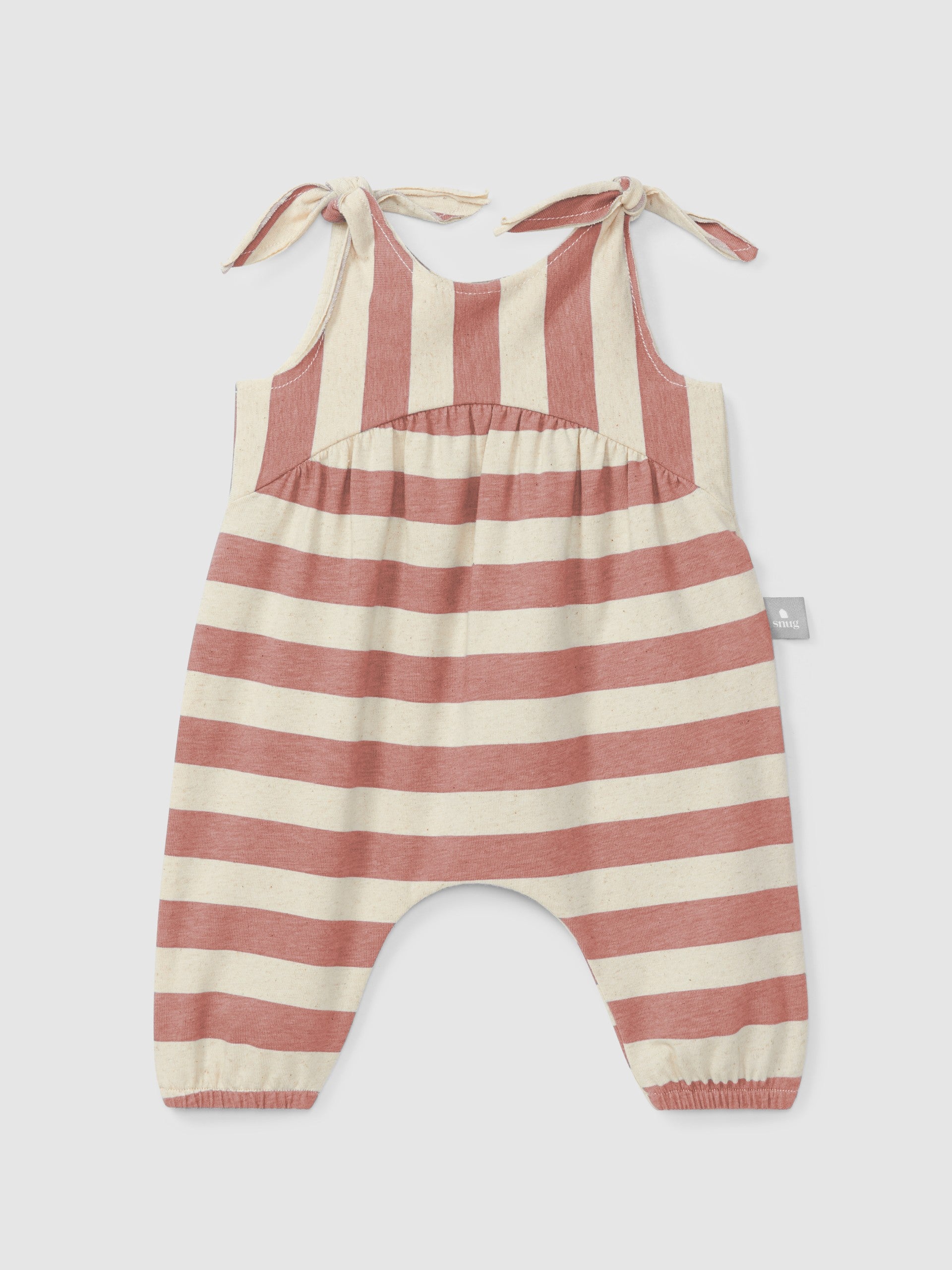 Sung Striped Dungarees || Terracotta