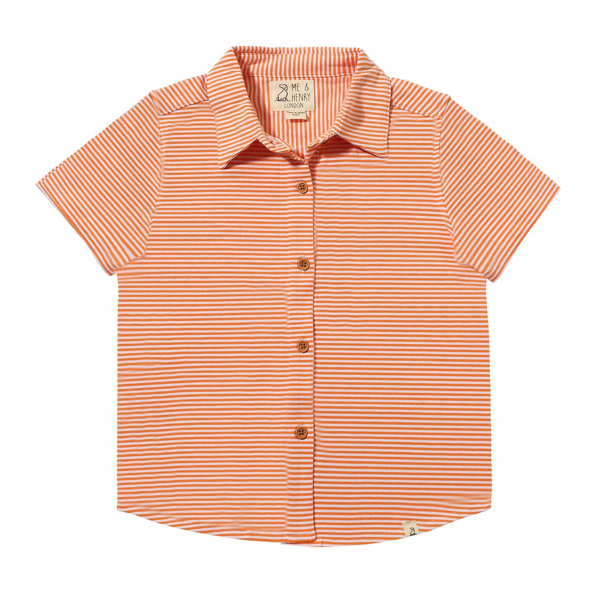 TILLER Jersey Shirts || Tangerine and White Stripe
