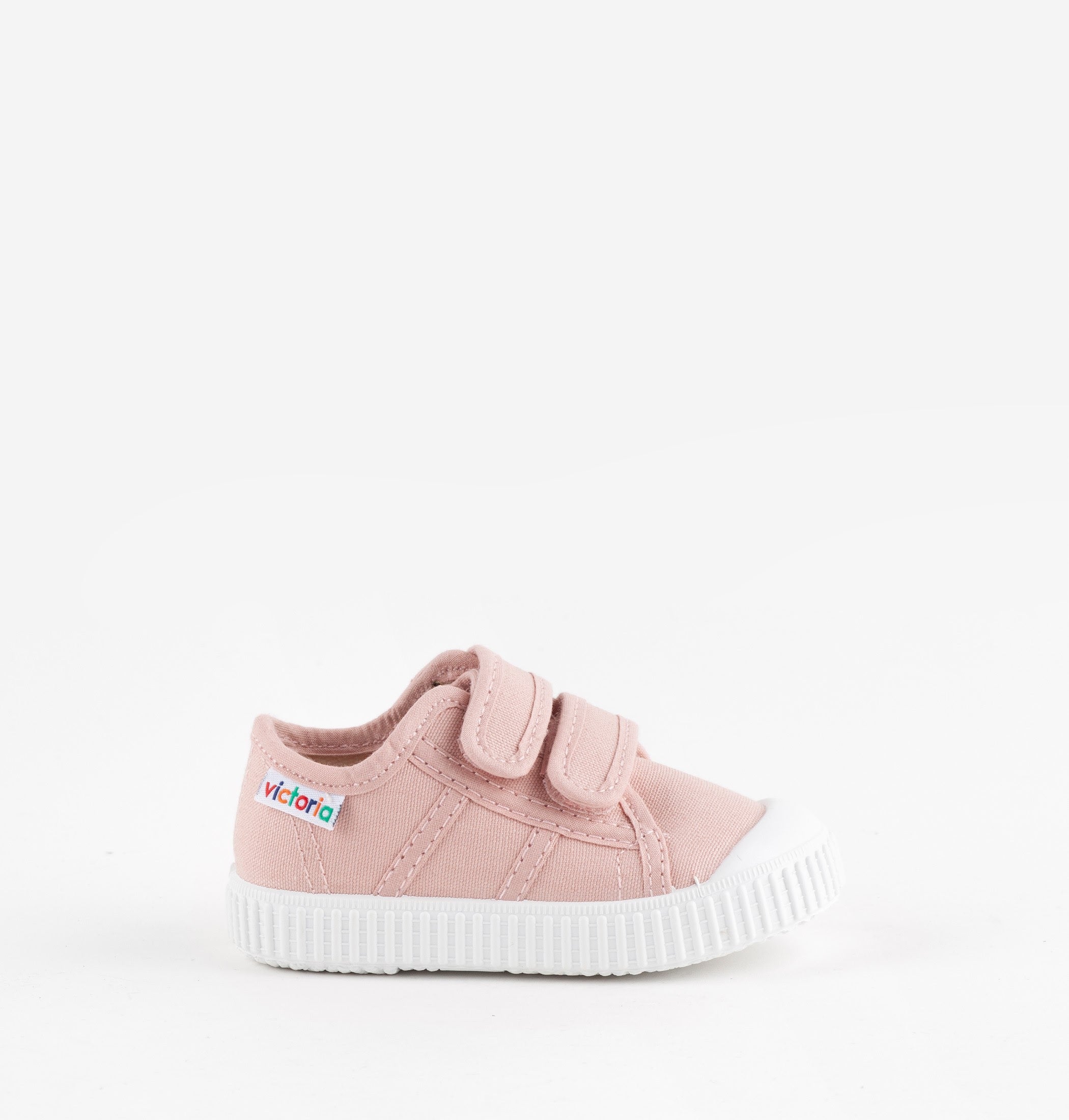 Double Velcro Canvas Shoe || Nude