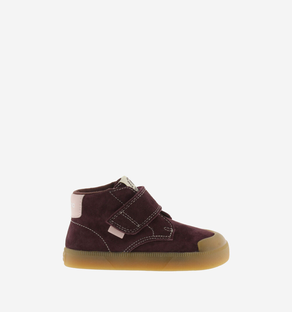 Victoria Oliver Barefoot Strap Ankle Boot Suede || Burdeos