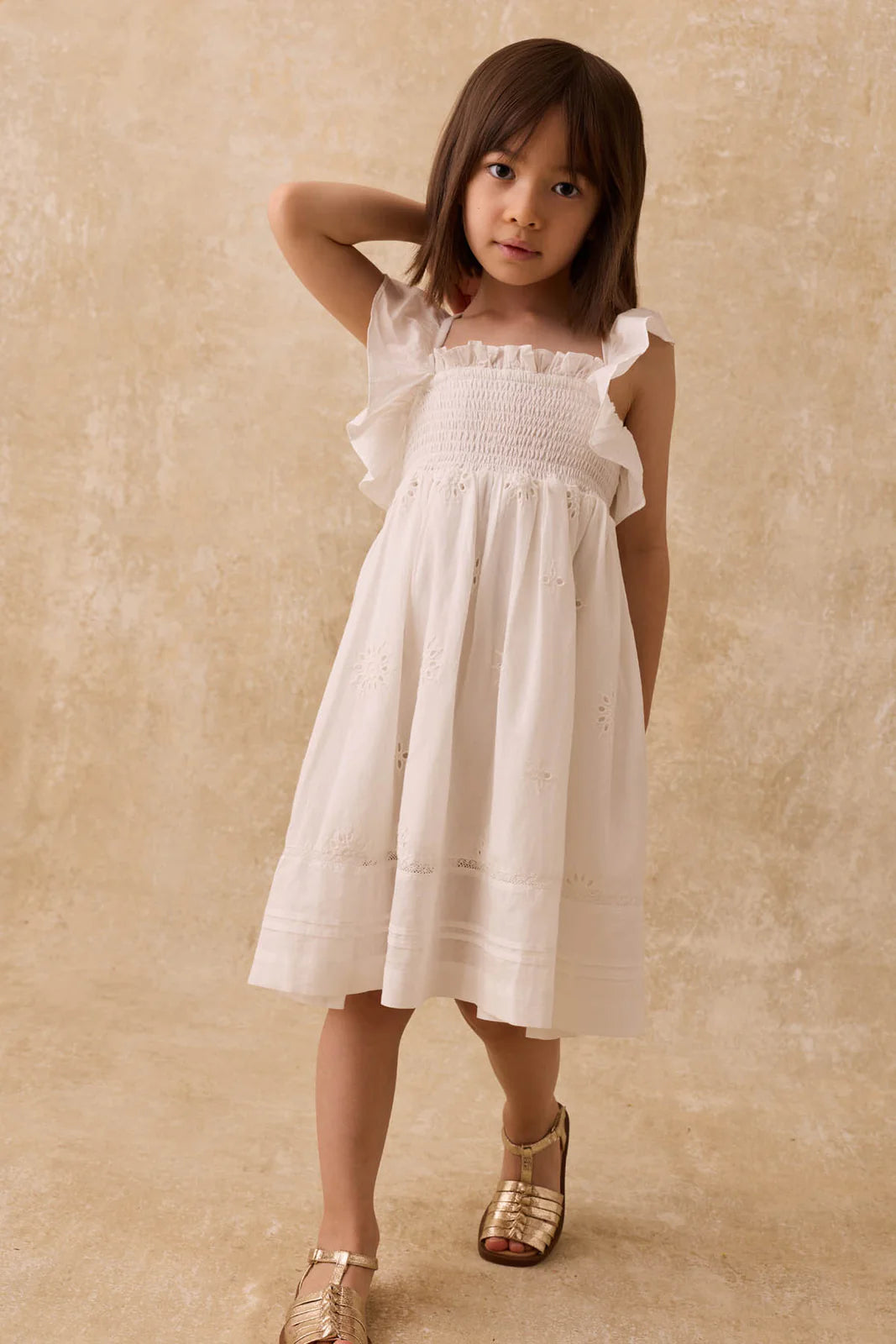 Louise Misha Anaya Dress || Off White Schiffli