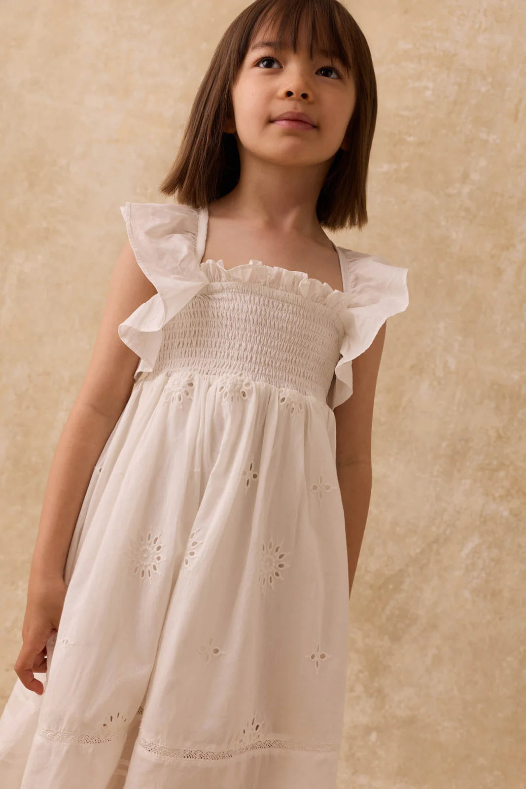 Louise Misha Anaya Dress || Off White Schiffli
