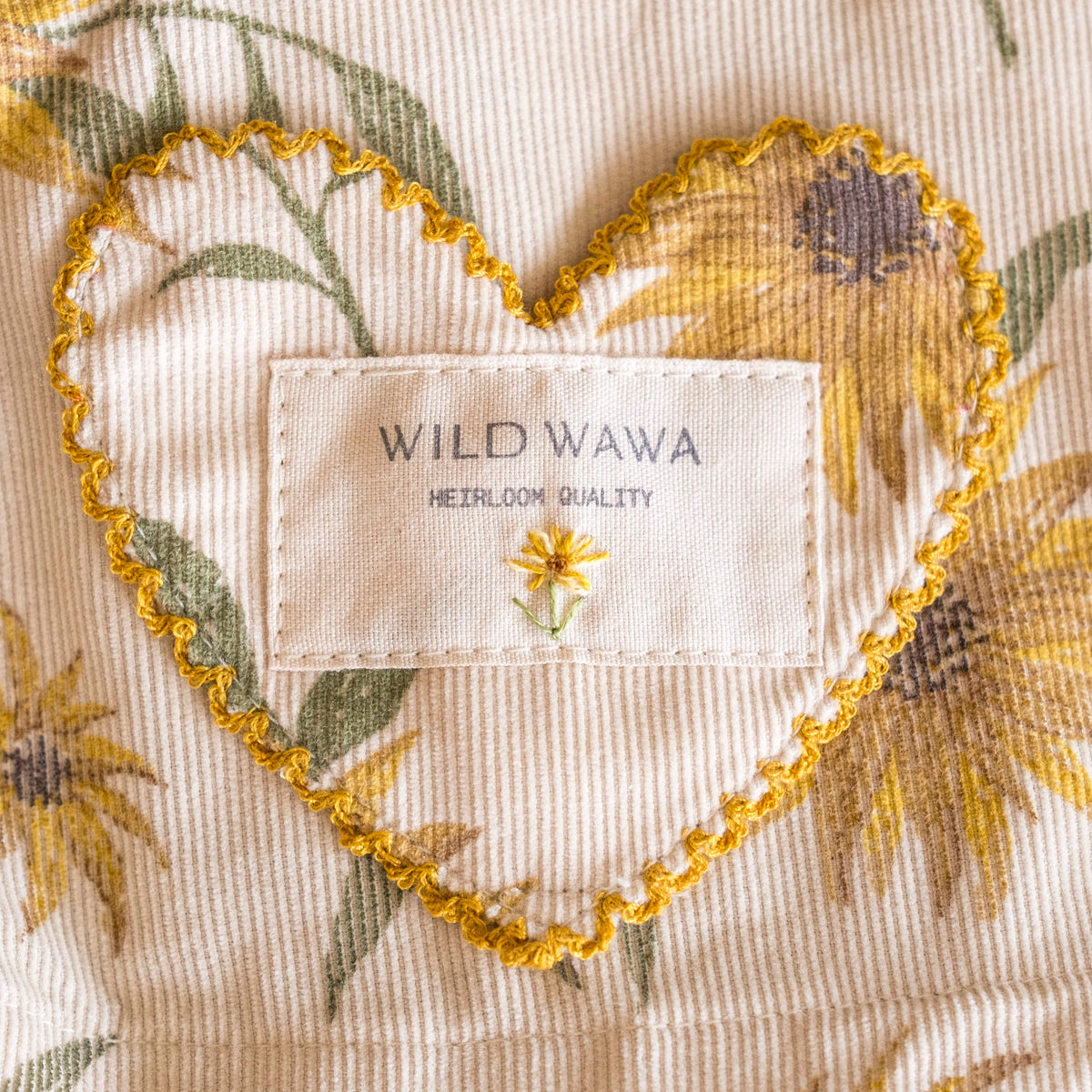 Sunflower Field Heart Pocket Corduroy Dress and Blouse Set