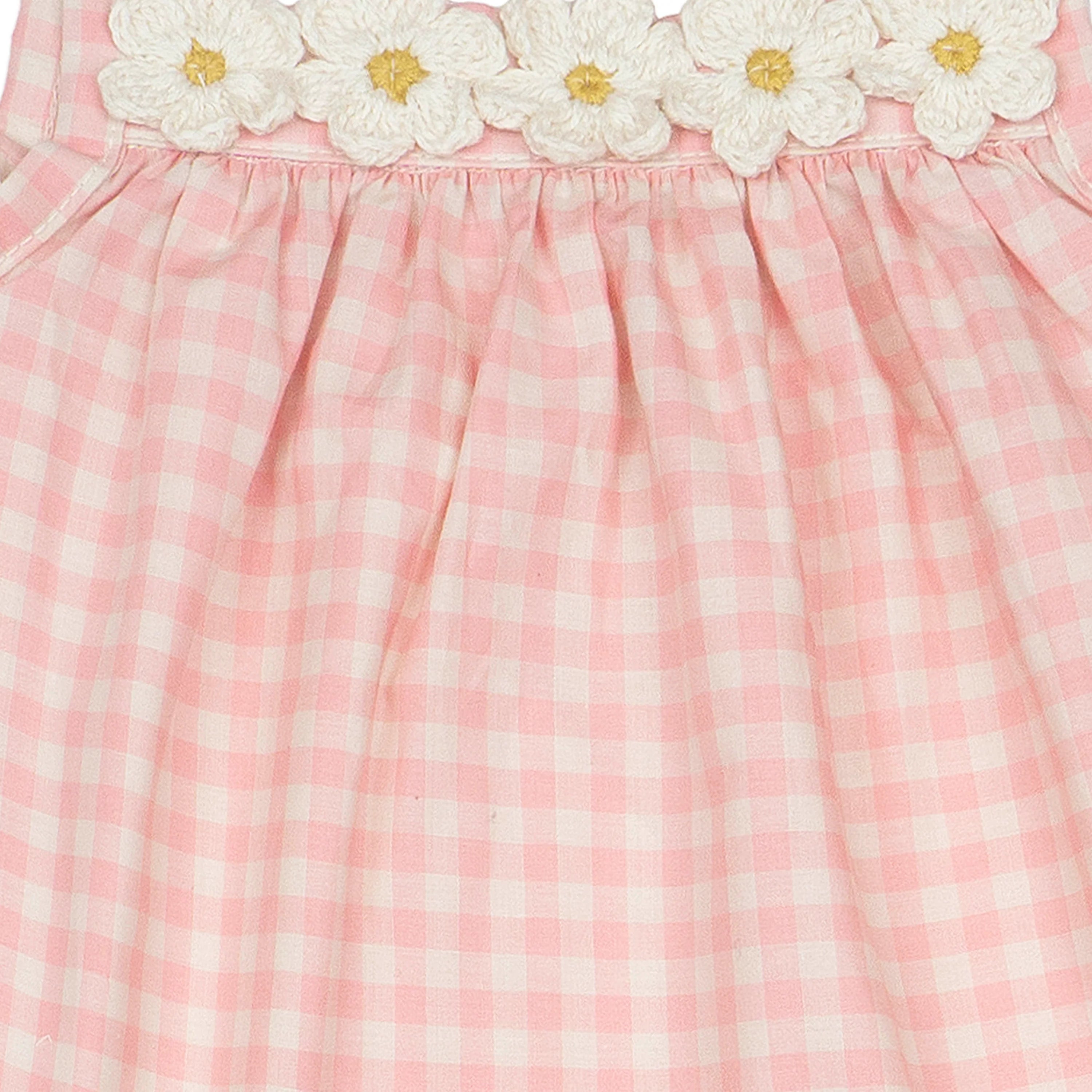 Wild Wawa Crochet Daisy Set || Pink Gingham