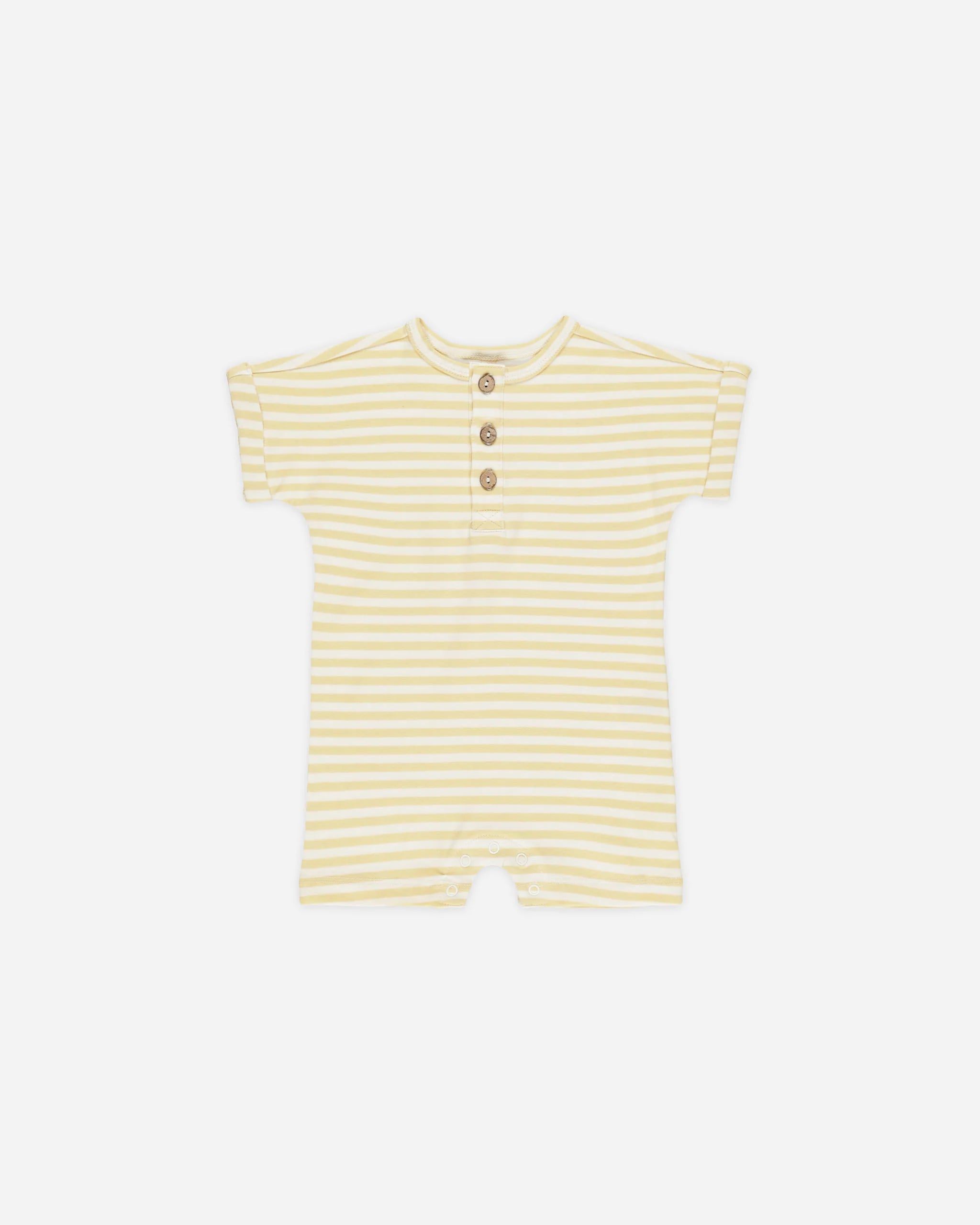 Short Sleeve One-Piece || Yellow Stripe